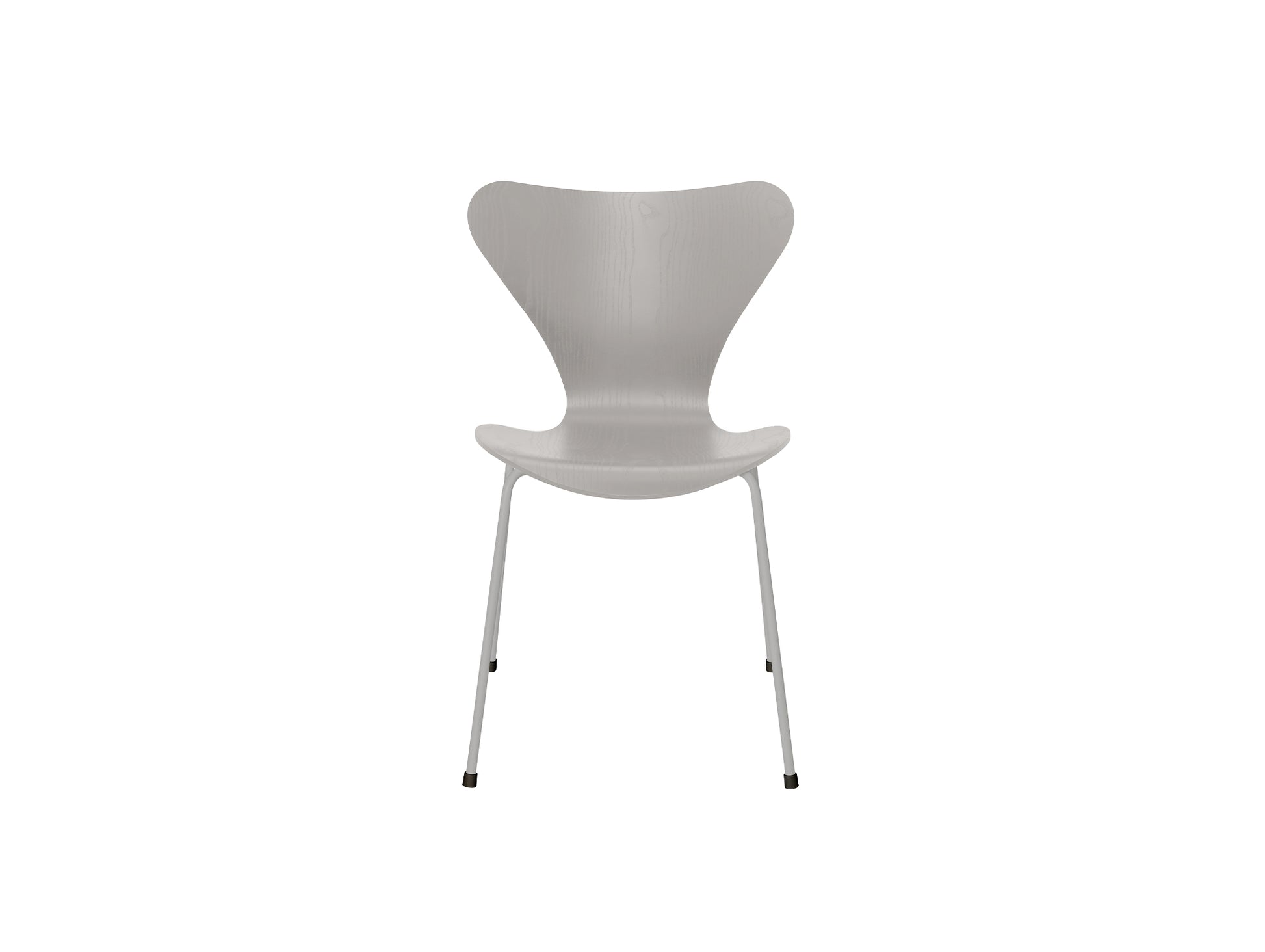 Series 7™ 3107 Dining Chair by Fritz Hansen - Nine Grey Coloured Ash Veneer Shell / Nine Grey Steel