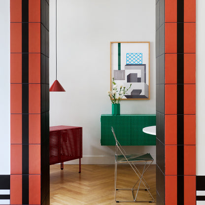 Perforated Cabinet Floor by HAY - Small / Wine Red
