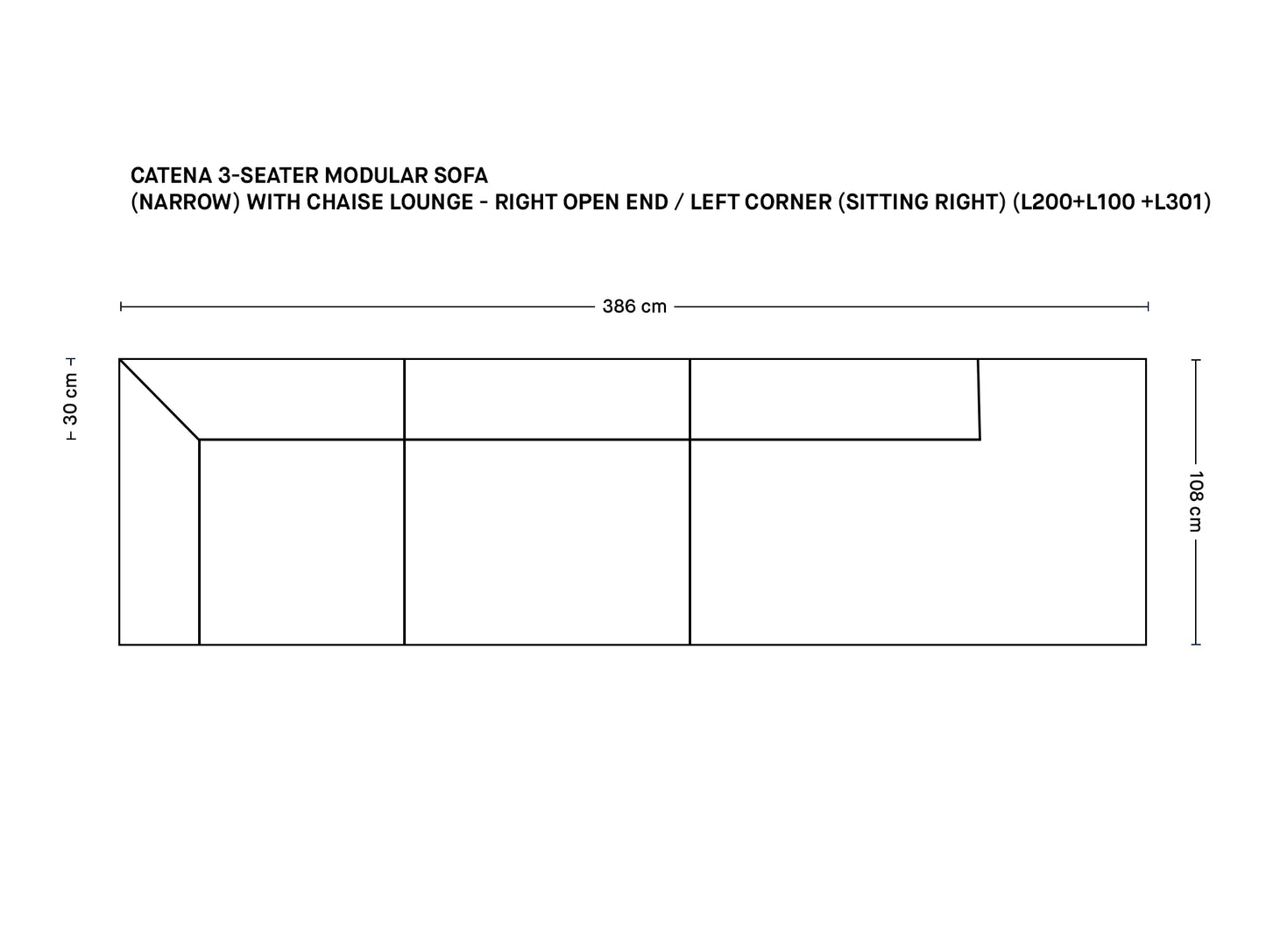 Catena 3-Seater Modular Sofa