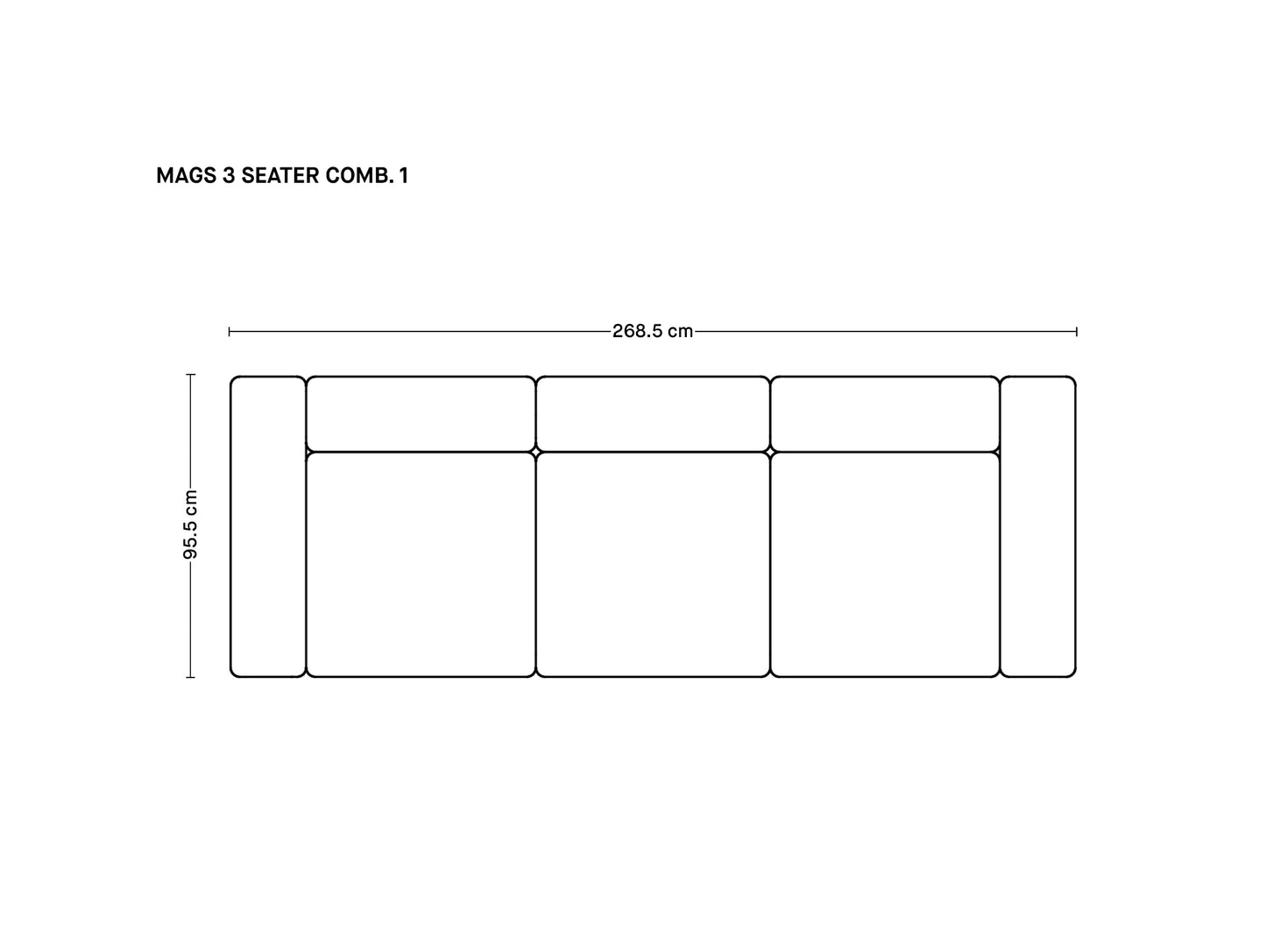 매그스 3인용 소파