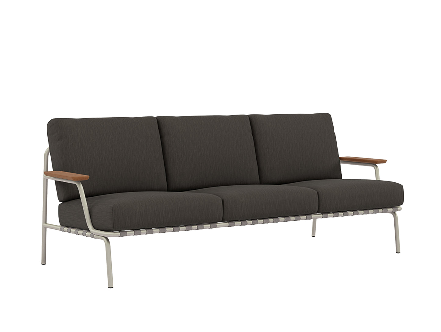 Settle 3-Seater Sofa by Muuto / Grey Frame / Ribbed Weave 01