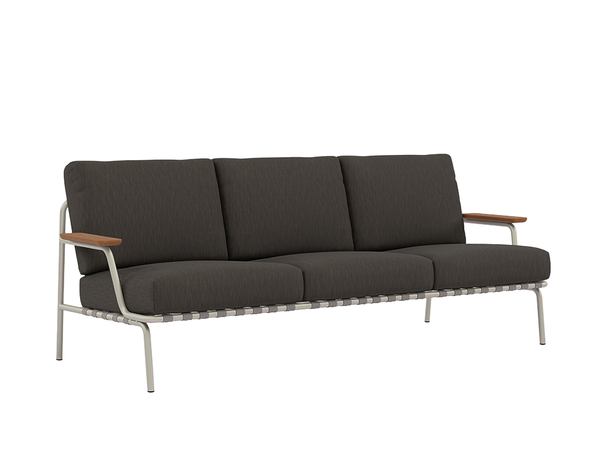 Settle 3-Seater Sofa by Muuto / Grey Frame / Ribbed Weave 01