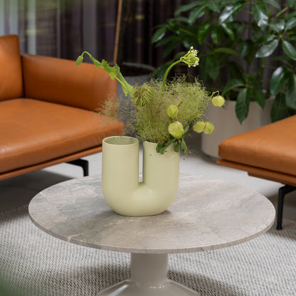 Midst Coffee Table by Muuto - Grey Marble Tabletop / Grey Steel Base