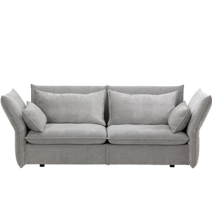 Mariposa 2.5-Seater Sofa by Vitra - Iroko 2 02 Silver Grey (F80)