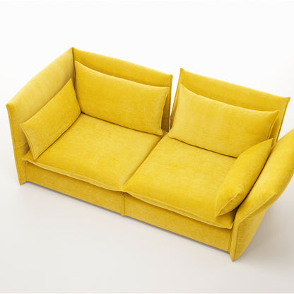  Mariposa 2.5-Seater Sofa by Vitra - Iroko 2 01 Lemon (F80)