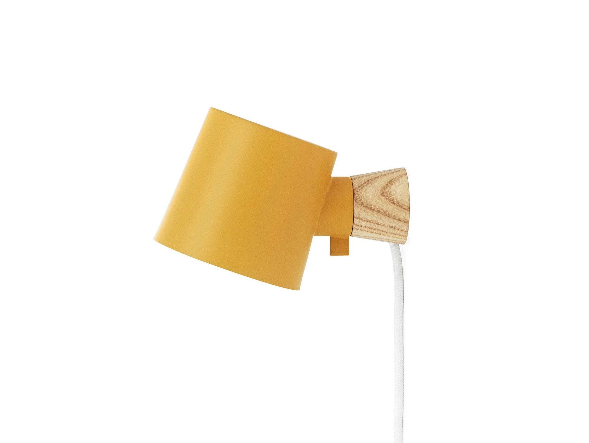 Rise Wall Lamp by Normann Copenhagen - Cable and Plug / Yellow