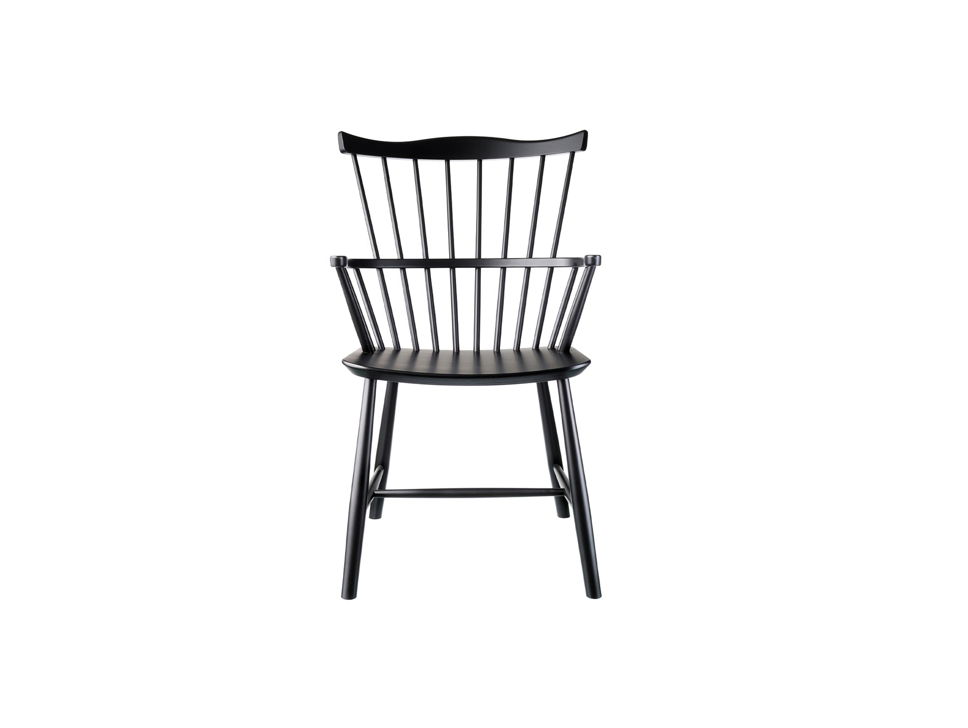 J52B Chair by FDB Mobler - Black Painted Beech