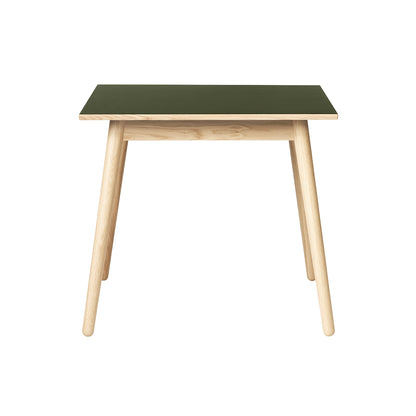 C35A Extendable Table by FDB Mobler - Olive Linoleum 4184 Tabletop