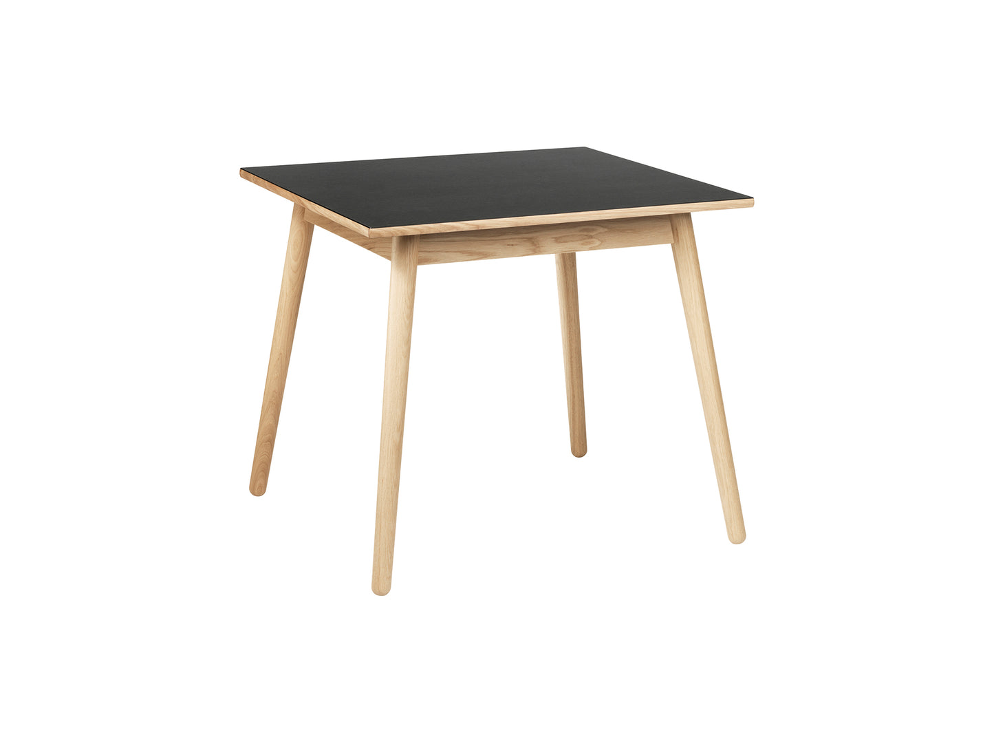 C35A Extendable Table by FDB Mobler - Black Linoleum 4023 Tabletop
