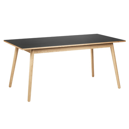 C35B Extendable Table by FDB Mobler - Black Linoleum 4023 Tabletop