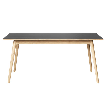 C35B Extendable Table by FDB Mobler - Black Linoleum 4023 Tabletop