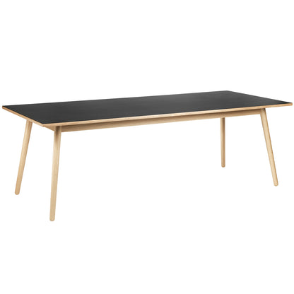 C35C Extendable Table by FDB Mobler - Black Linoleum 4023 Tabletop