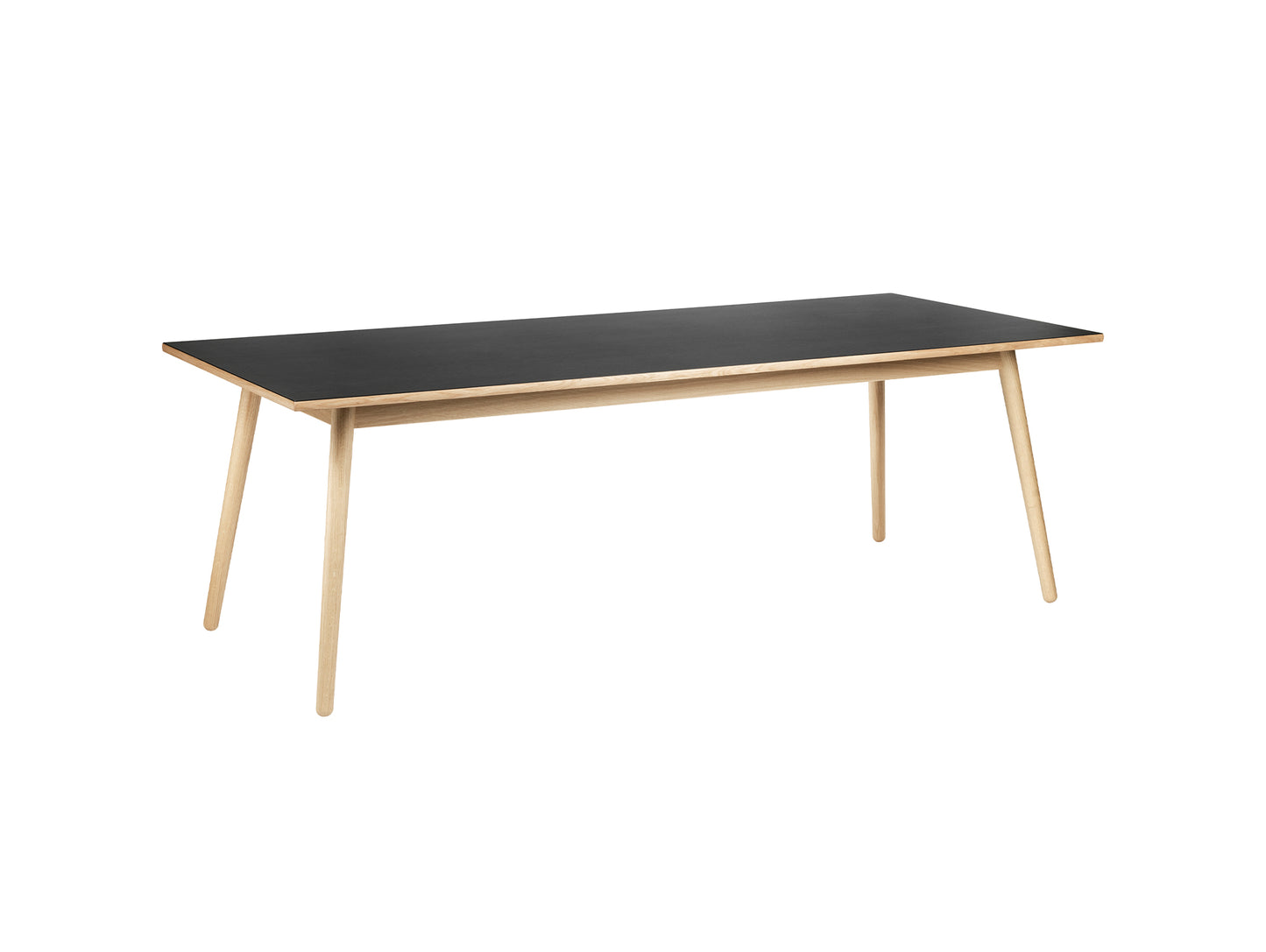 C35C Extendable Table by FDB Mobler - Black Linoleum 4023 Tabletop