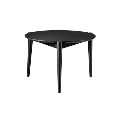 D102 SOS Coffee Table by FDB Mobler - Small (Diameter: 55 cm) / Black Painted Oak