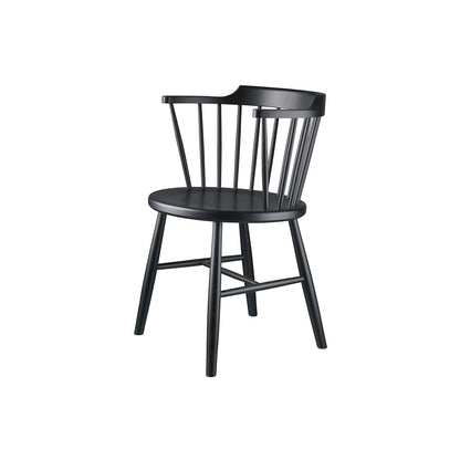 J18 Chair by FDB Mobler - Traffic Black Painted Beech
