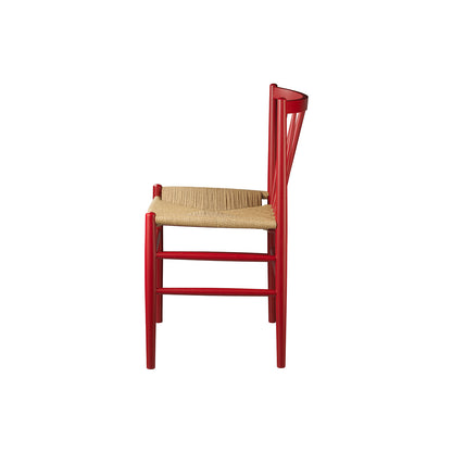 J80 Chair by FDB Mobler - Ruby Red Painted Beech