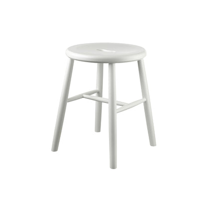 J27 Stool by FDB Mobler - White Painted Beech