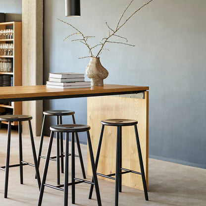 J27B Stool by FDB Mobler - Black Painted Beech