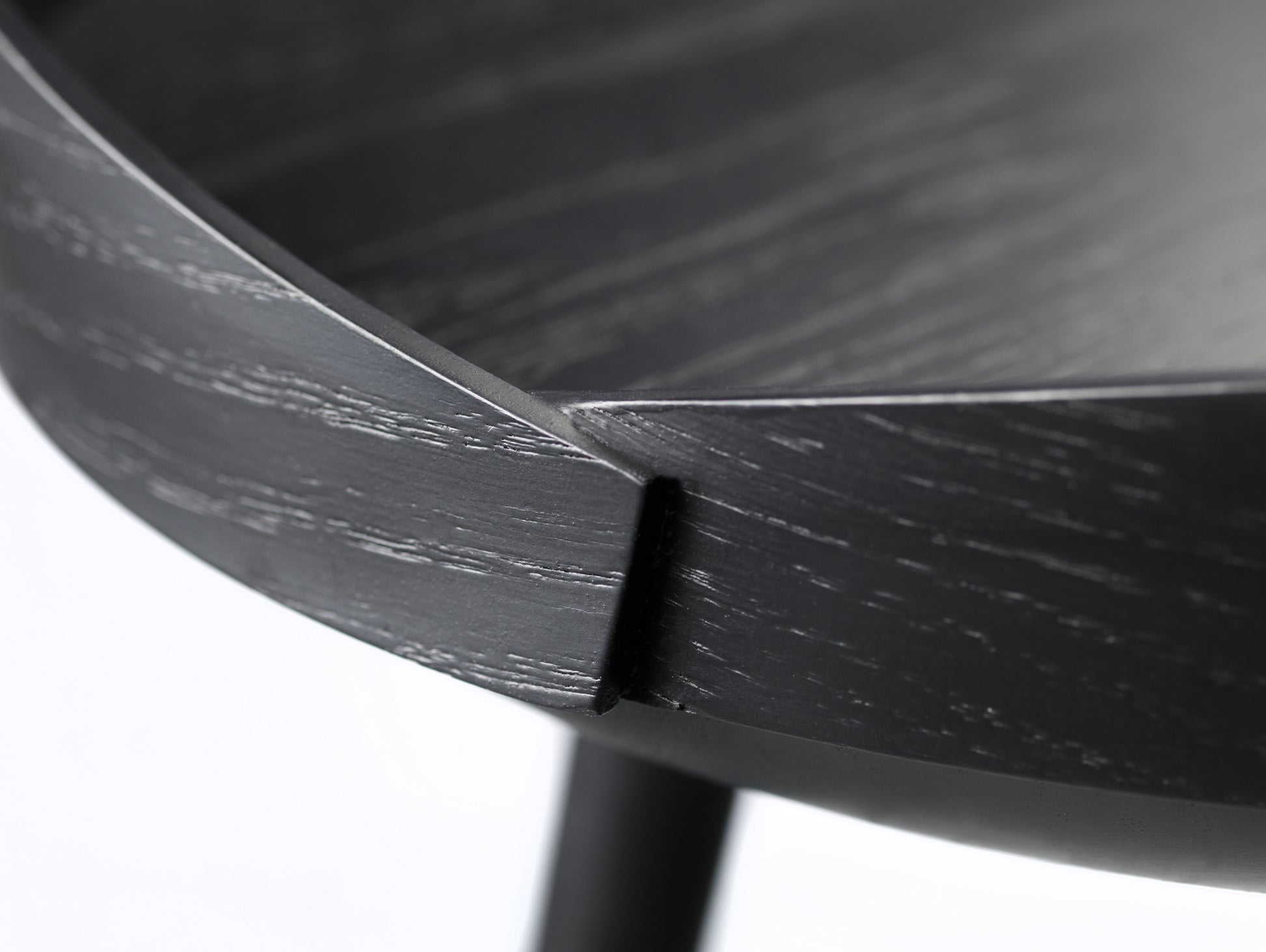 D106 Bakke Top Tray Table by FDB Mobler - Black Lacquered Oak