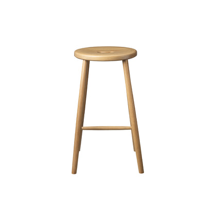 J27C Stool by FDB Mobler - Lacquered Oak