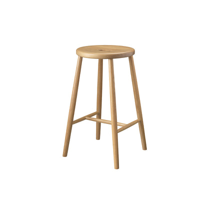 J27C Stool by FDB Mobler - Lacquered Oak