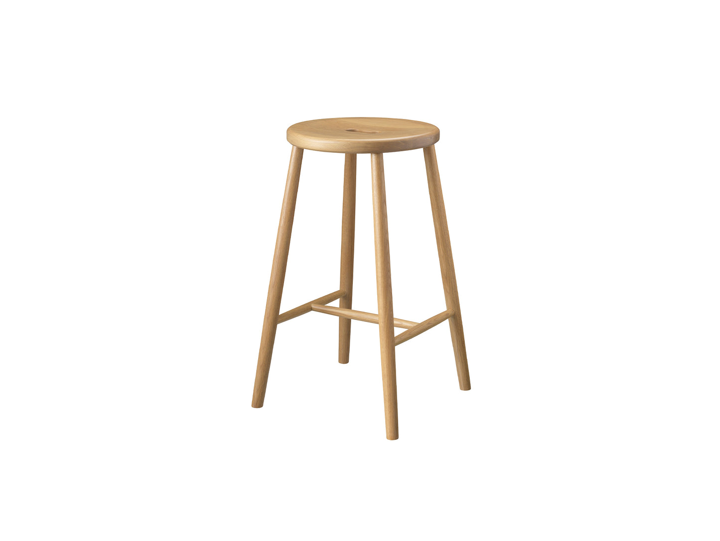 J27C Stool by FDB Mobler - Lacquered Oak