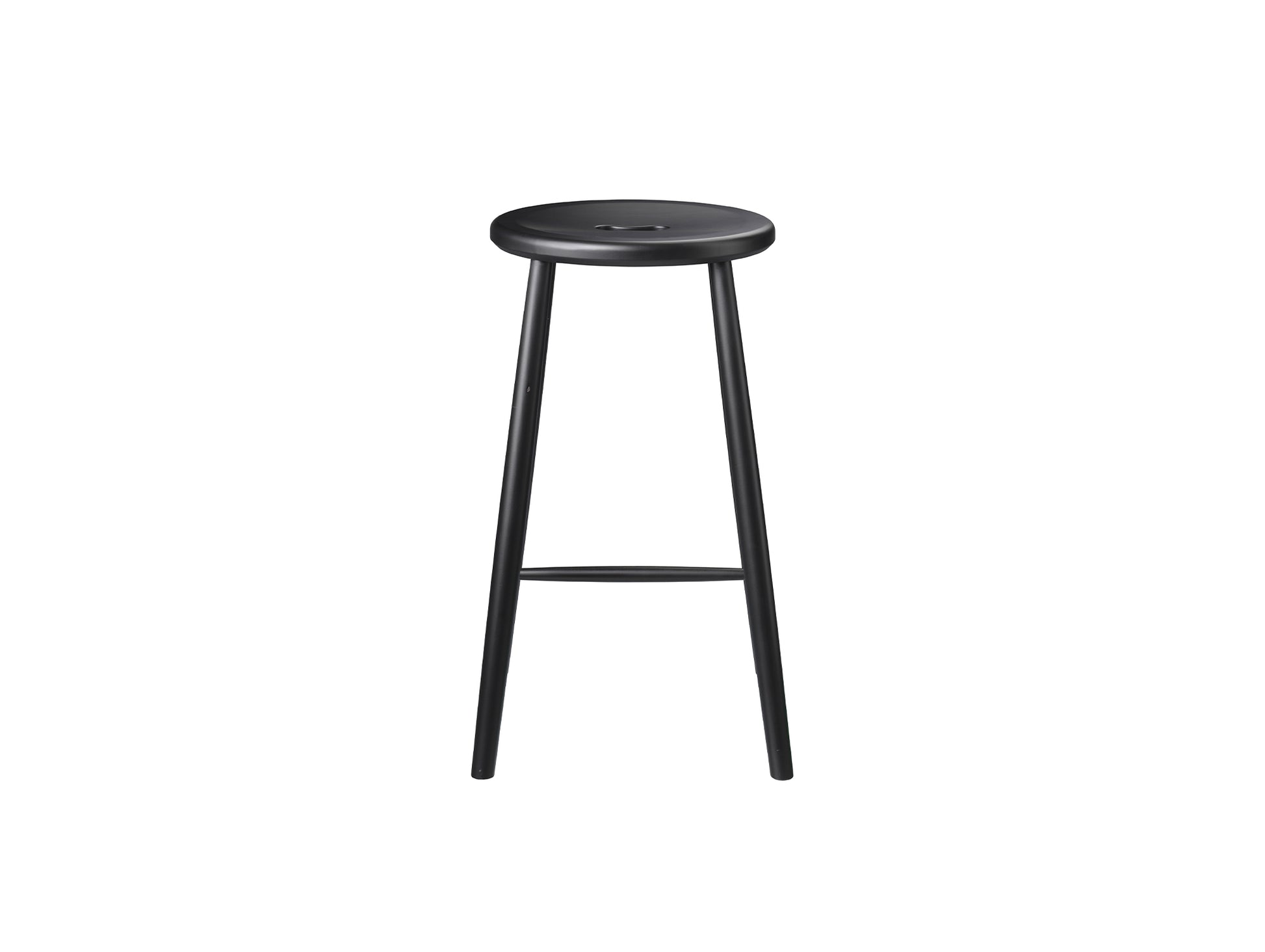 J27C Stool by FDB Mobler - Black Painted Beech