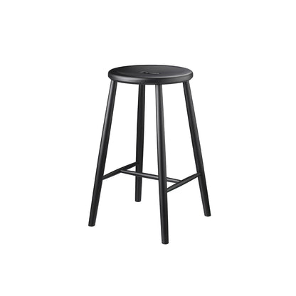 J27C Stool by FDB Mobler - Black Painted Beech