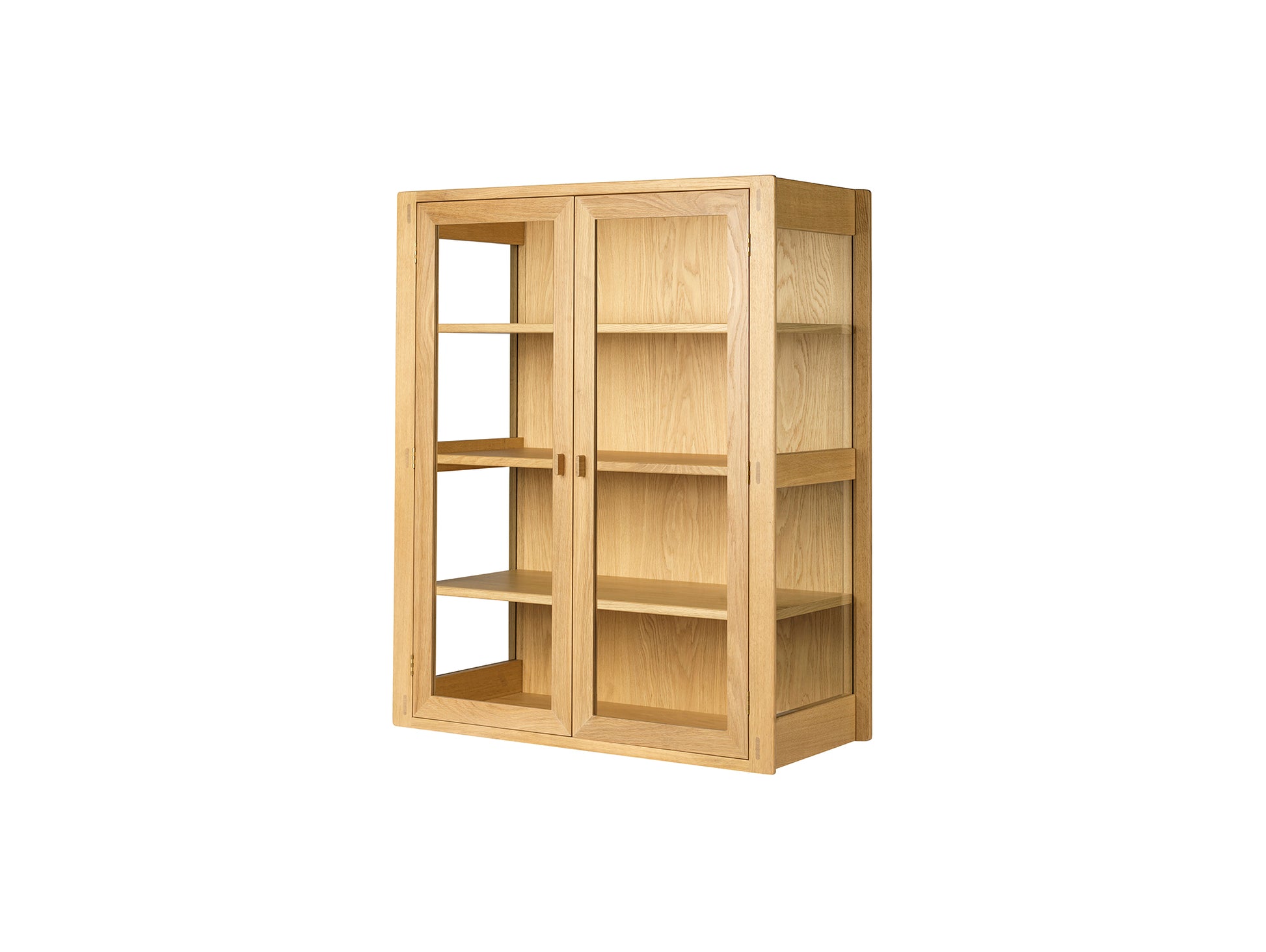 A90 Boderne Display Cabinet by FDB Mobler - Wall Mounted (Height: 106 cm) / Lacquered Oak