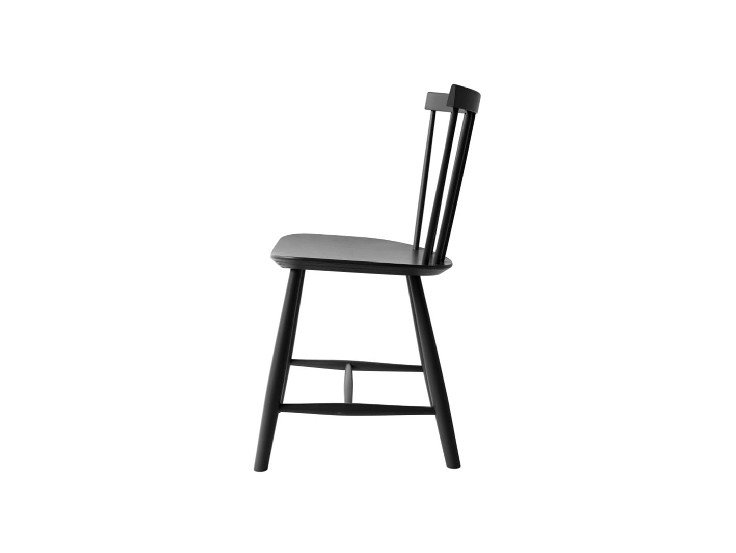 J46 Chair by FDB Mobler - Jet Black Painted Beech