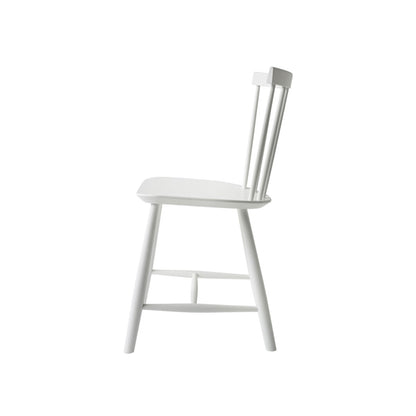 J46 Chair by FDB Mobler - Pure White Painted Beech