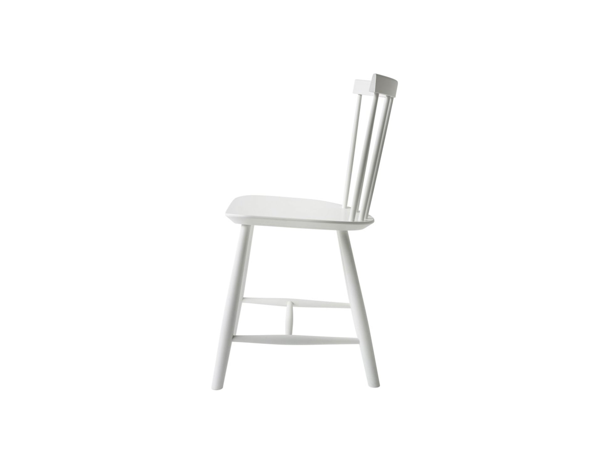 J46 Chair by FDB Mobler - Pure White Painted Beech