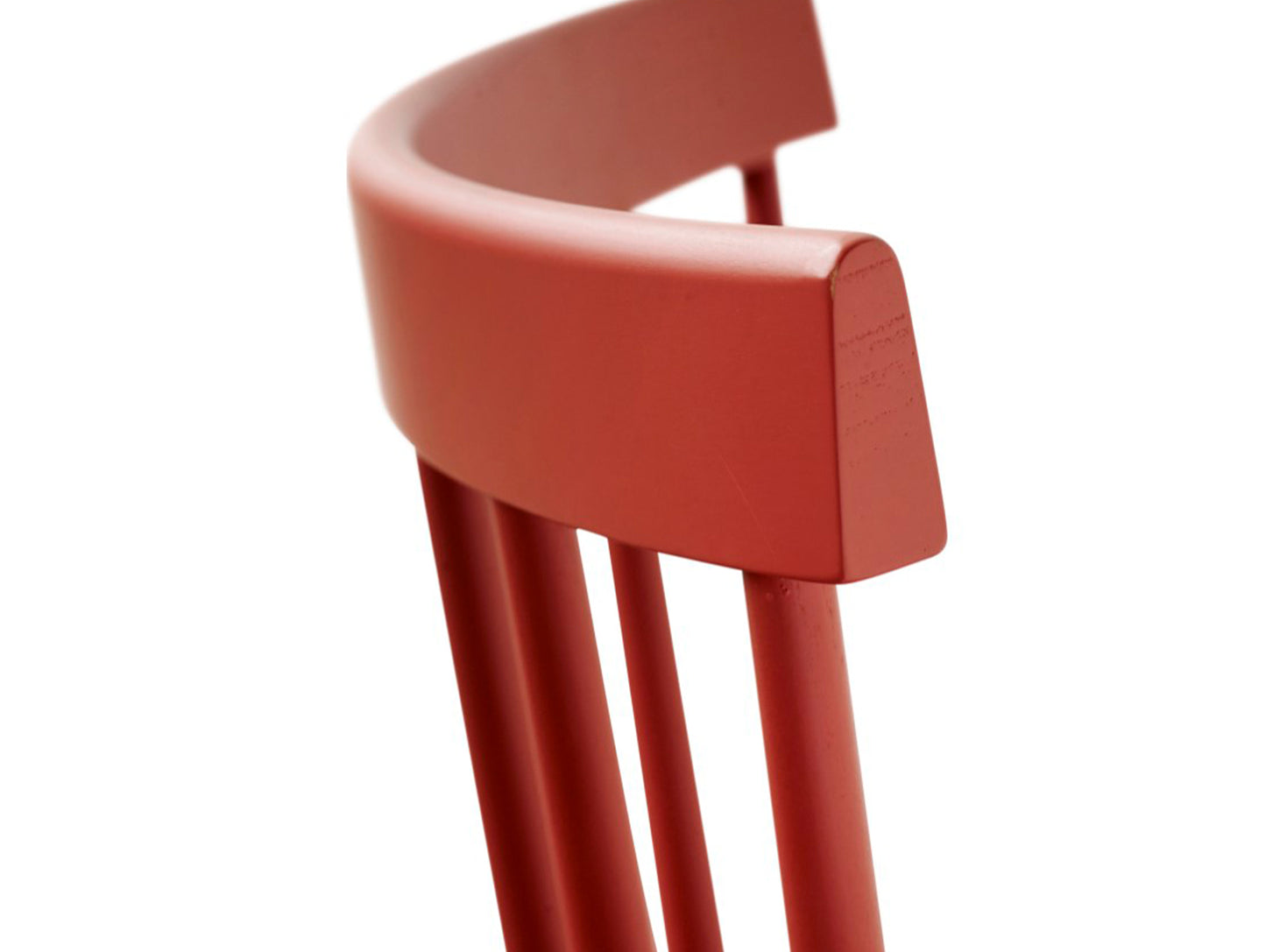 J46 Chair by FDB Mobler - Coral Red Painted Beech