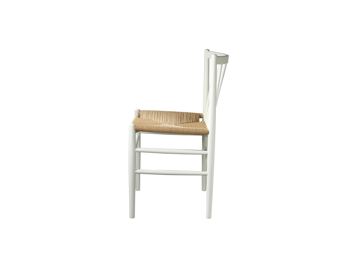 J80 Chair by FDB Mobler - White Painted Beech