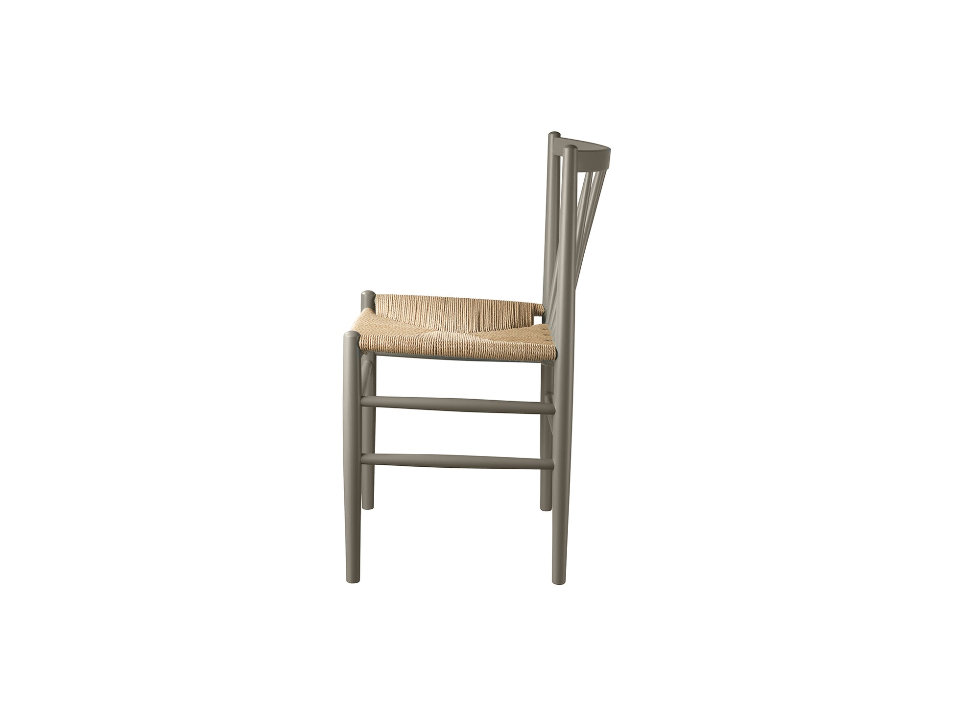 J80 Chair by FDB Mobler - Moss Grey Painted Beech