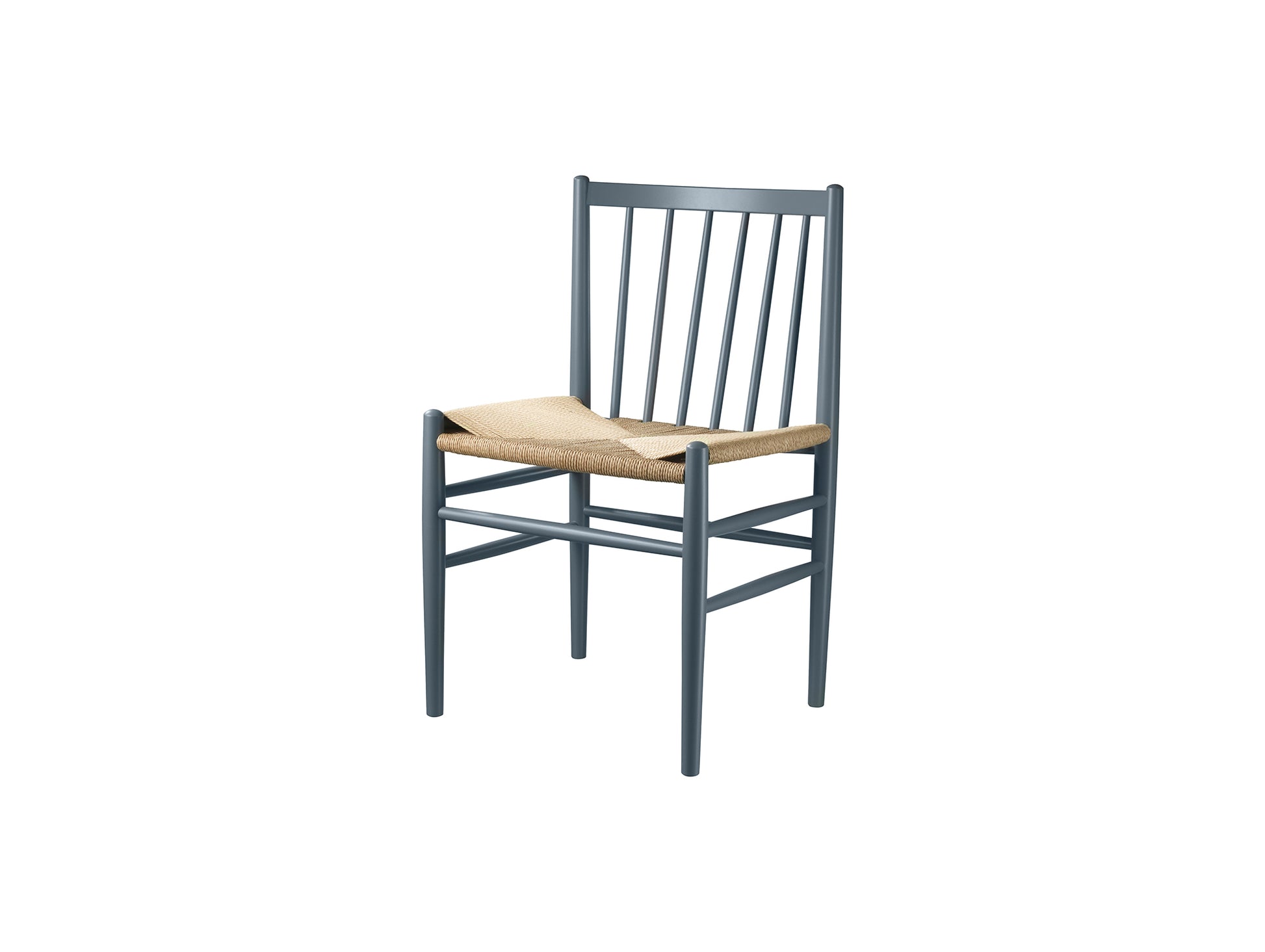 J80 Chair by FDB Mobler - Blue Grey Painted Beech