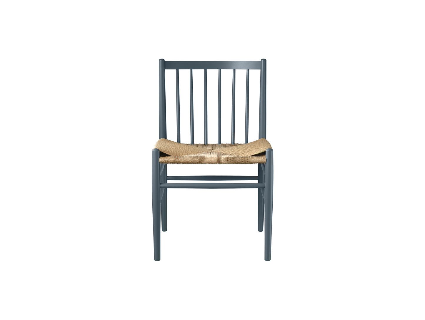 J80 Chair by FDB Mobler - Blue Grey Painted Beech