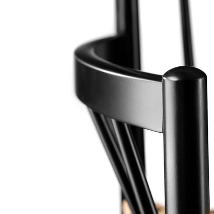 J81 Chair by FDB Mobler - Black Painted Beech