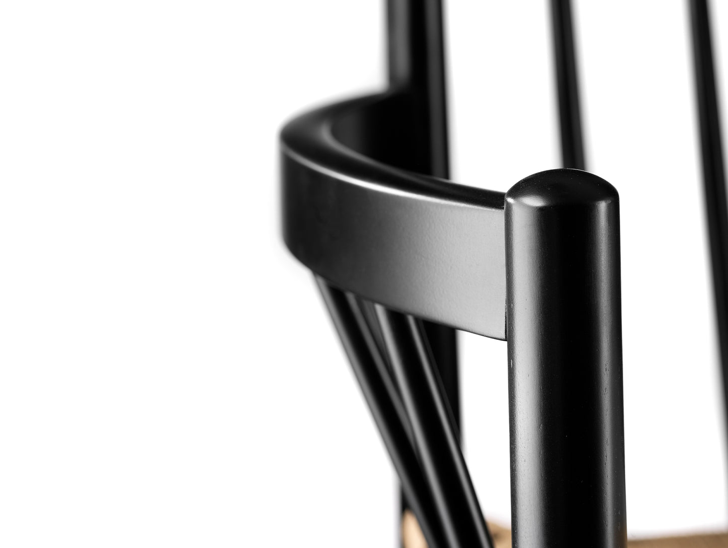 J81 Chair by FDB Mobler - Black Painted Beech