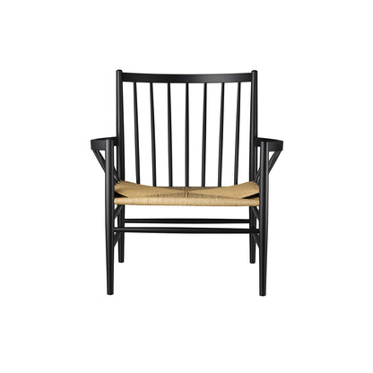 J82 Lounge Chair by FDB Mobler - Black Painted Beech