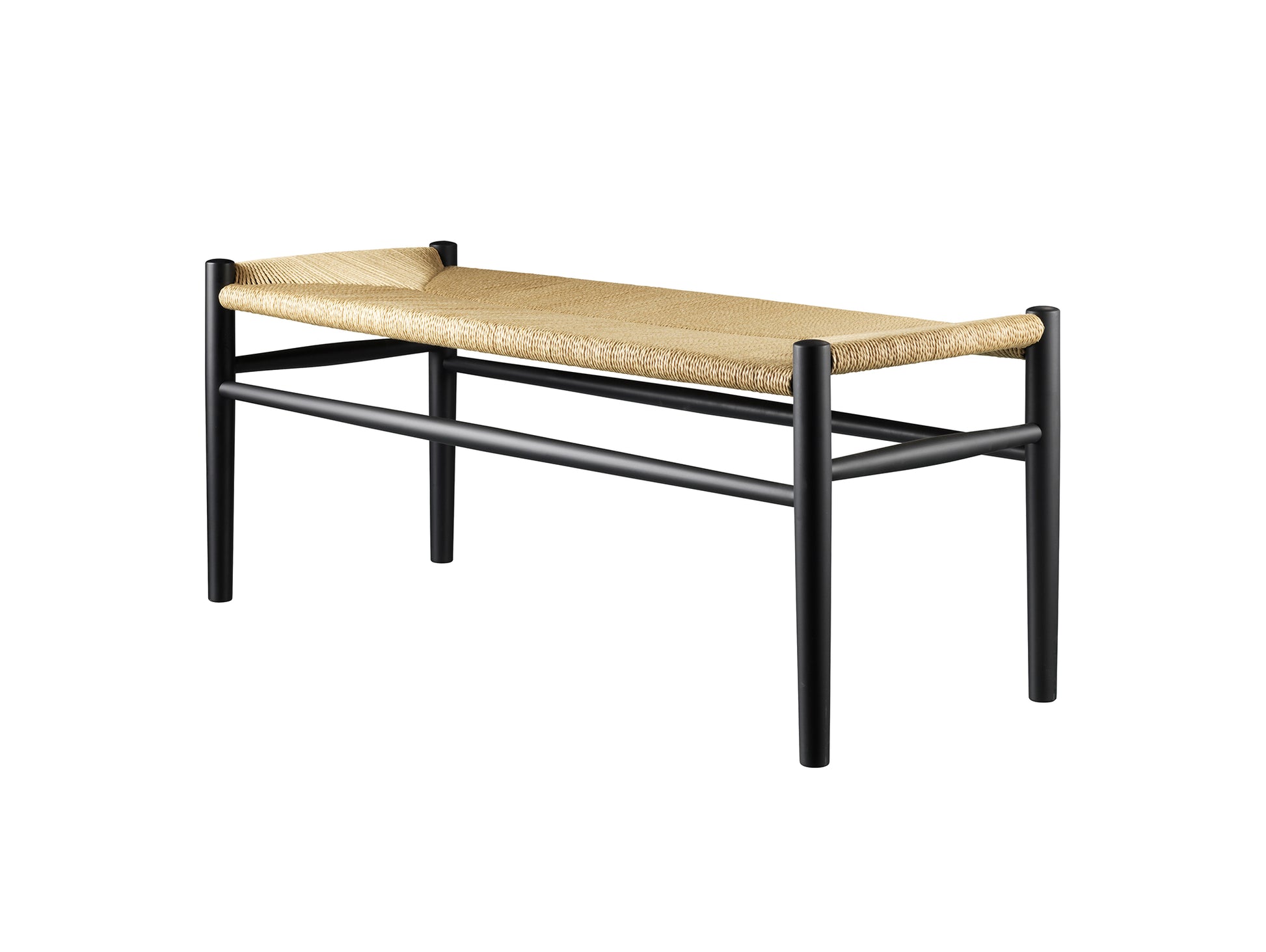J83B Bench by FDB Mobler - Black Painted Beech
