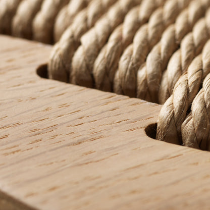 J165 Bar/Counter Stool by FDB Mobler - Base: Lacquered Oak / Seat: Nature Paper Cord
