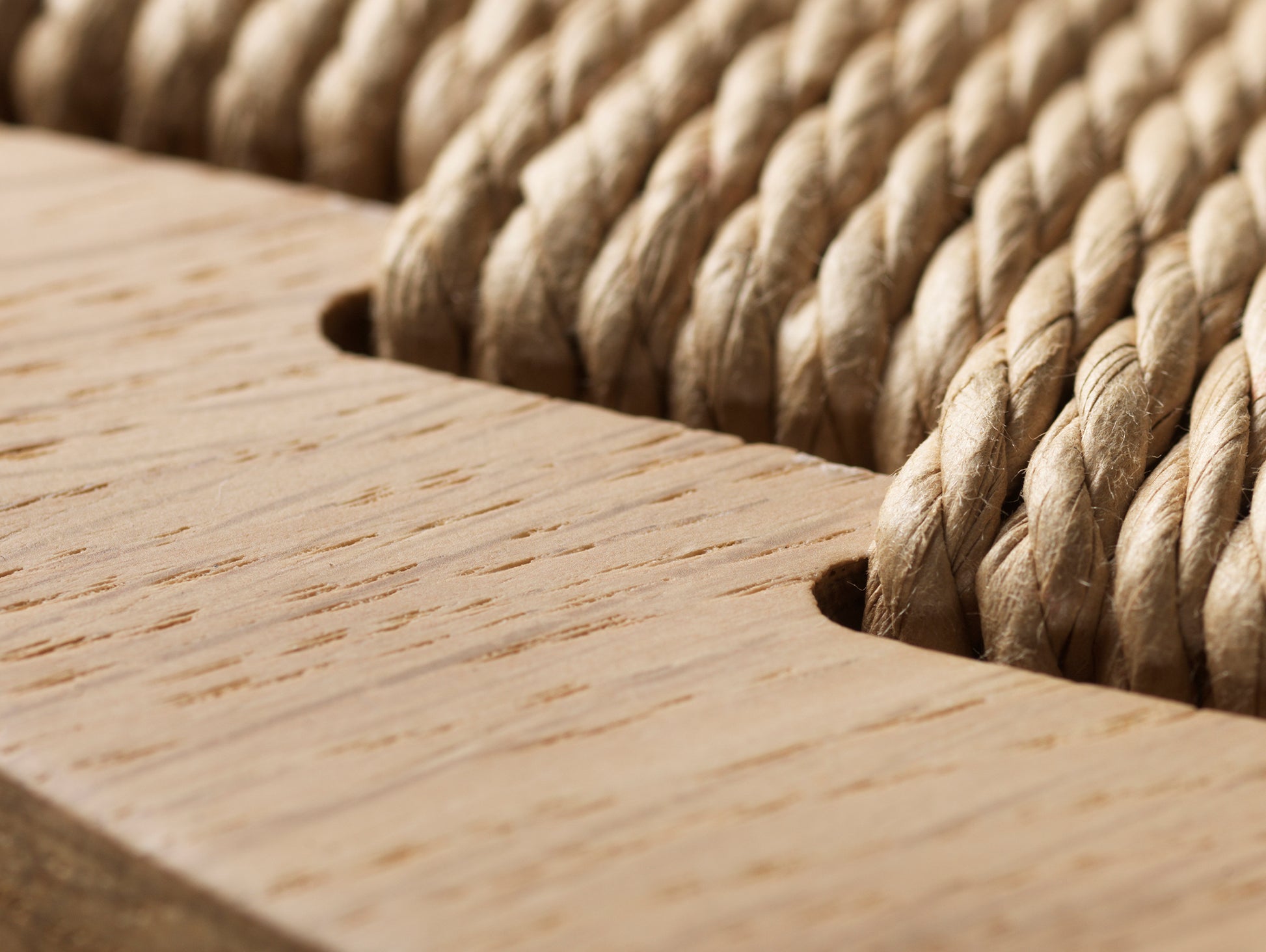 J165 Bar/Counter Stool by FDB Mobler - Base: Lacquered Oak / Seat: Nature Paper Cord
