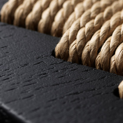 J165 Bar/Counter Stool by FDB Mobler - Base: Black Painted Beech / Seat: Nature Paper Cord