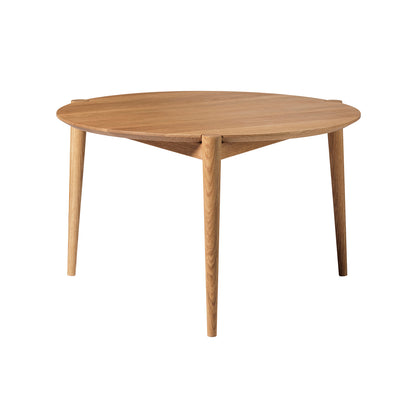 D102 SOS Coffee Table by FDB Mobler - Small (Diameter: 70 cm) / Oiled Oak