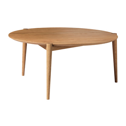 D102 SOS Coffee Table by FDB Mobler - Small (Diameter: 85 cm) / Oiled Oak