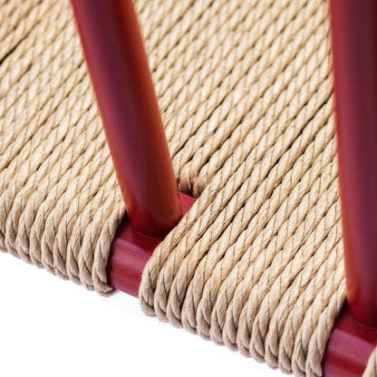 J81 Chair by FDB Mobler - Ruby Red Painted Beech