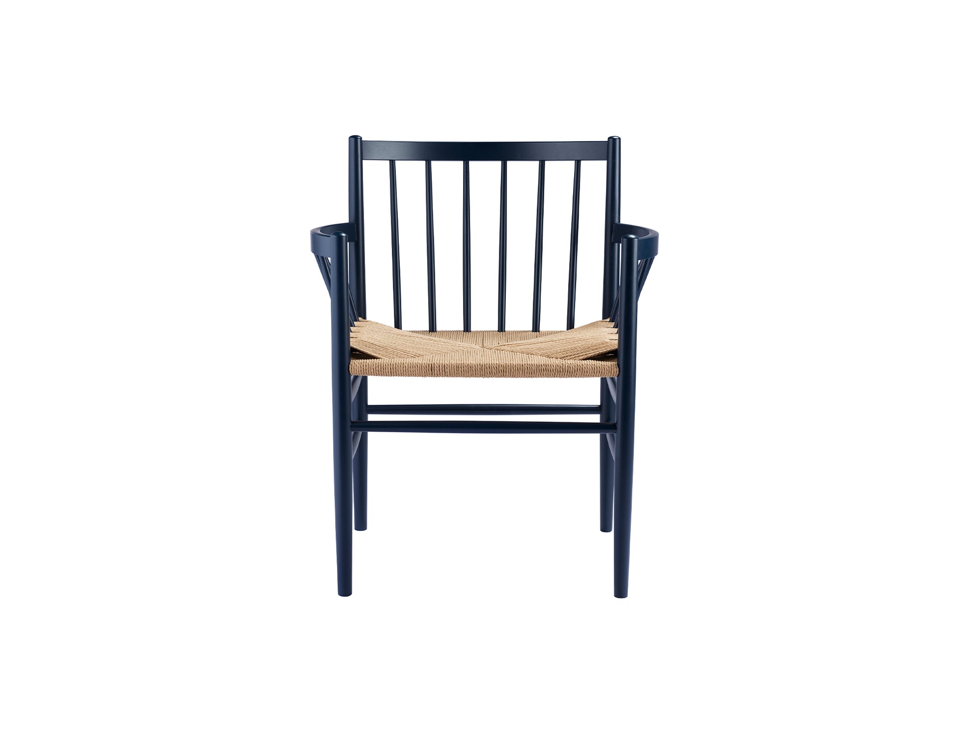 J81 Chair by FDB Mobler - Steel Blue Painted Beech