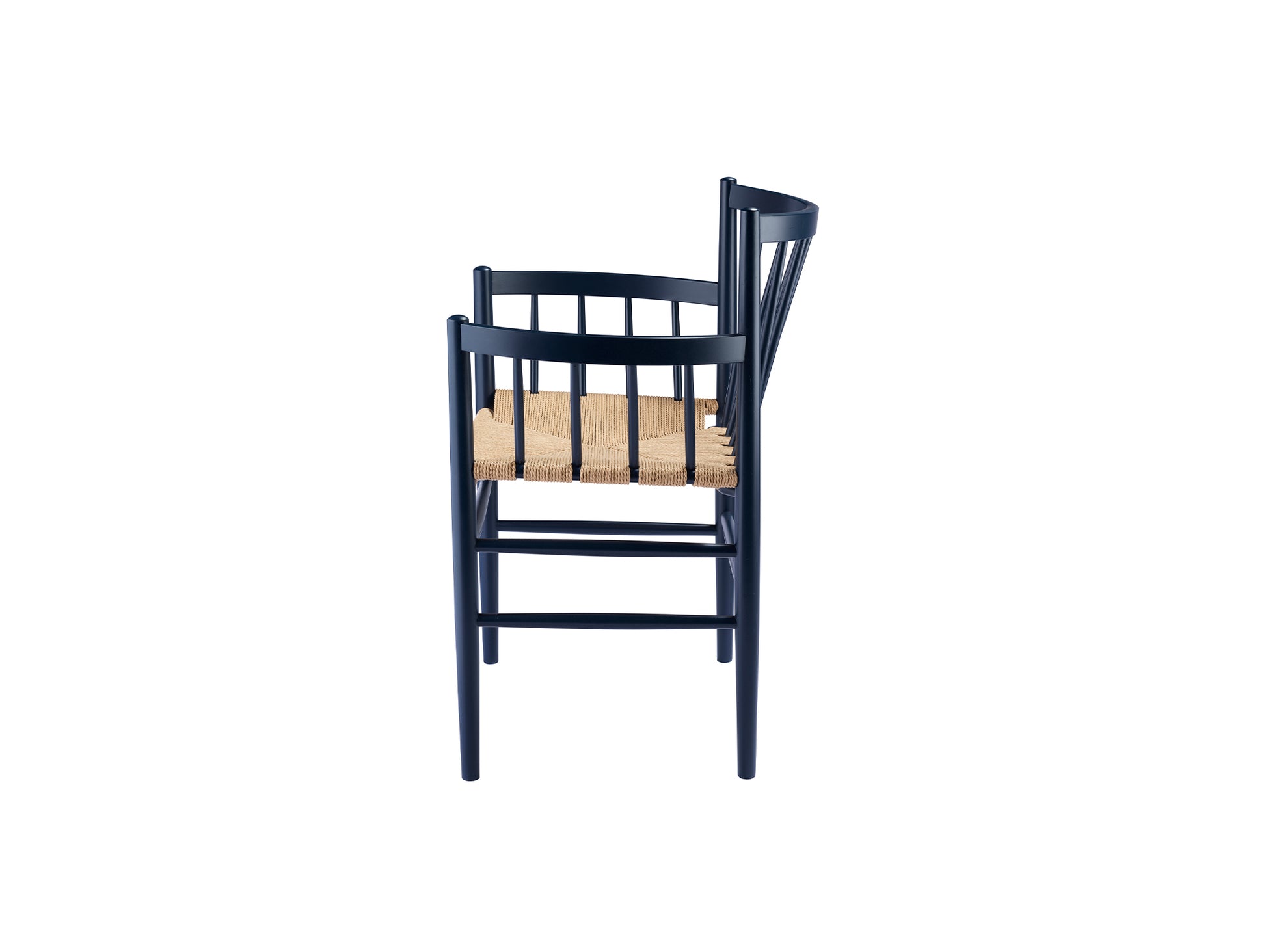 J81 Chair by FDB Mobler - Steel Blue Painted Beech