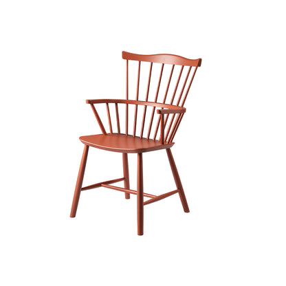 J52B Chair by FDB Mobler - Brick Red Painted Beech